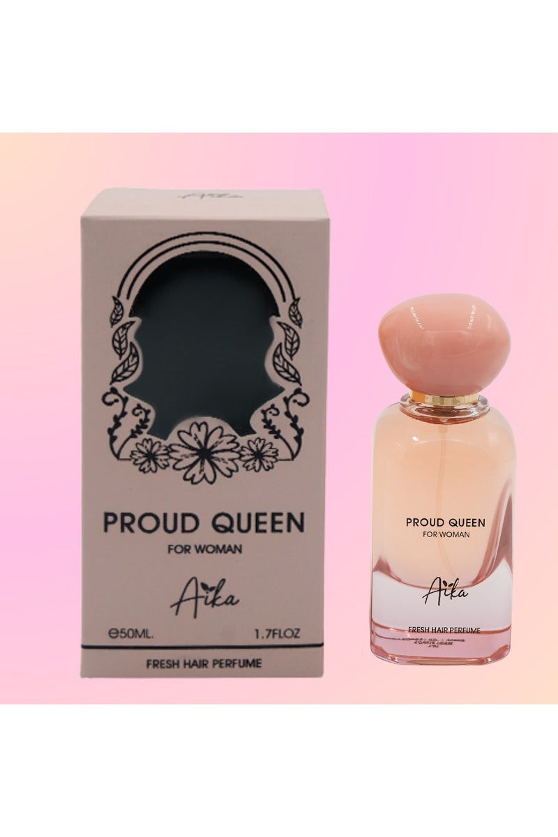 ايكا عطر أيكا براود كوين ٥٠ مل للنساء، عطر يدوم طويلاً للجسم والشعر، عطر خالٍ من الكحول للنساء بمزيج أنثوي من الخوخ والورد والمسك - Image 1